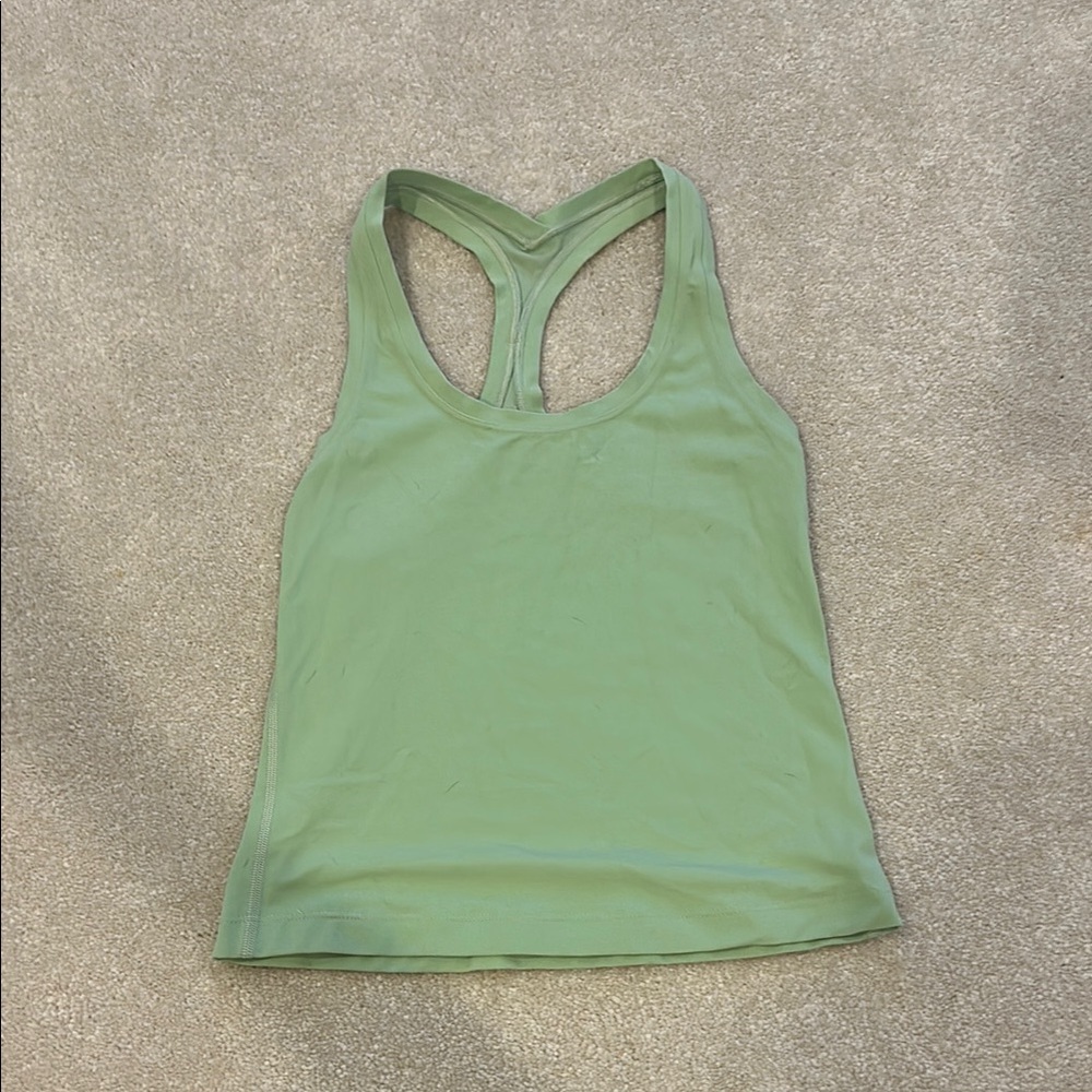 Lululemon Athletica Green Fitted Sleeveless Tank Top
